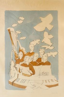 Jacques JOOS (1945-2021), "Chant de vie", lithographie, sign…