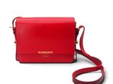 le petit sac en cuir avec anneau en D, rouge vif - femme | Burberry