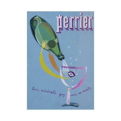 une image représentant une peinture d'une bouteille de vin dont le contenu est versé dans un verre