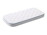 a close up of a mattress on a white surface with a white background