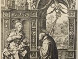 an image of a drawing of a man kneeling in front of a woman