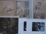 a lot of pictures on the table with pictures on them