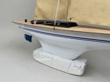 a small sailboat that is sitting on a table