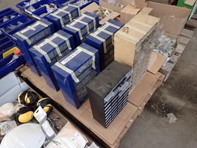 a lot of boxes that are sitting on a pallet