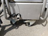 a close up view of a motorcycle with a rear wheel