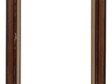 an old wooden frame with a white background