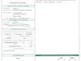 a close up of a document with a barcode on it