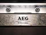 an aeg logo on the back of an electric box