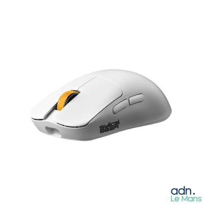 a computer mouse that is sitting on a white surface