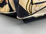 a close up of a bag with a design on it