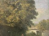 une image d'une peinture représentant un arbre dans un champ