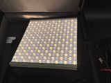 a close up of a light that is on in a car