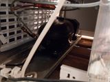 a close up view of the inside of a microwave