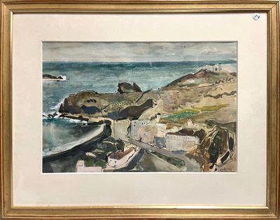 Louis VUILLERMOZ (1923-2016). Paysage de bord de mer.
