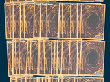 a lot of cards that are stacked on top of each other