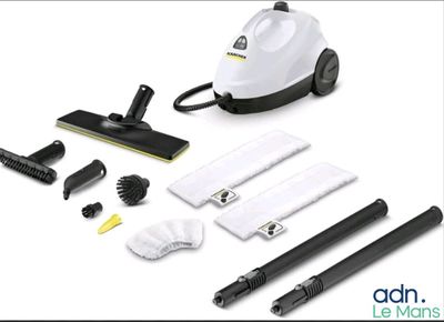 a close up of a vacuum cleaner and cleaning supplies on a white background