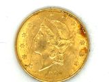 une image d'une pièce d'or sur une surface blanche