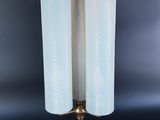 an image of a table lamp with a glass shade on it