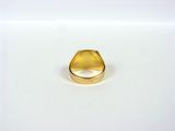 gold plated ring with citrine stone in the middle