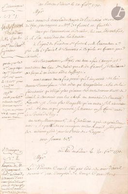 SAINT-DOMINGUE. Manuscrit, Registre des lettres communes ecr…
