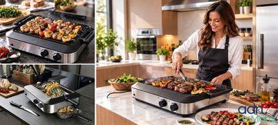 un collage de photos représentant une femme en train de cuisiner dans la cuisine