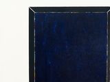 an image of a painting of a blue square on a white wall