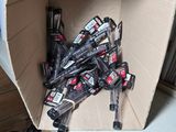 a cardboard box filled with different types of tools