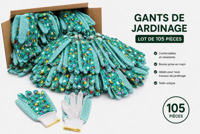 Lot de 105 pièces de gants de jardinages taille aléatoire