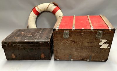 two suitcases that are sitting next to each other