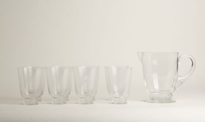 LALIQUE France 8 verres à orangeade en cristal et cristal mo…