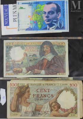 three different bank notes with a picture of a man and a woman