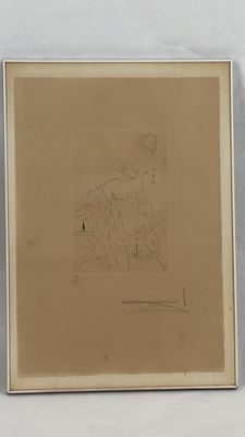 drawing of a man riding a horse on a horse drawn by a woman