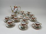 a lot of cups and saucers that are on the table