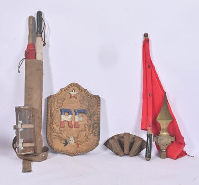 several items that are sitting on a white surface