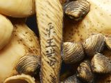 a close up of a bunch of snails on a plate
