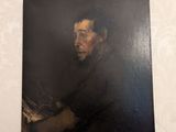 a painting of a man that is on the wall