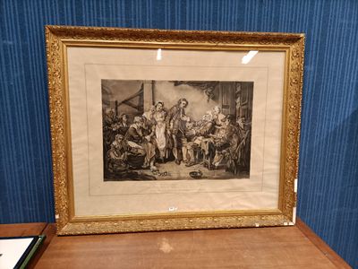 École du XIXe d'après GREUZE « L'Accordée du village ».