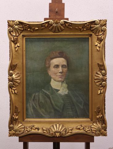 MAX BUGNICOURT (1868-1936) » portrait de femme ». Huile sur toile...