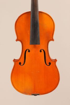 an old violin with a bow on a white background