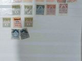 a picture of a refrigerator with a lot of stamps on it