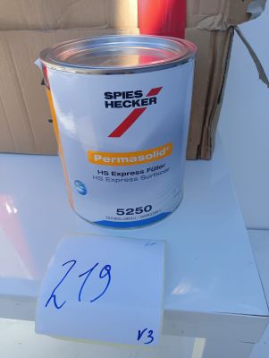 a can of paint sitting on a shelf next to a box