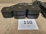 several hp products are sitting on a table with a price tag