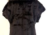 an image of a black fur coat with a fur collar
