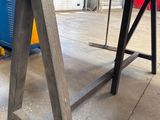 an image of a steel workbench in a factory