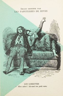 a book with a picture of a man and a woman sitting on a couch
