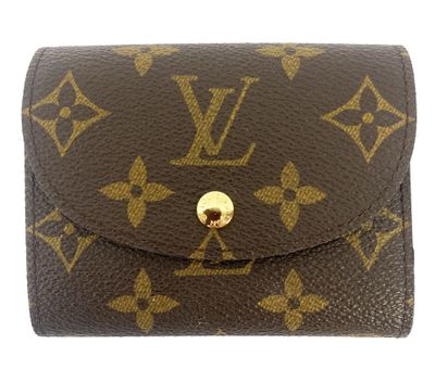 louis vuittou wallet in brown leather with gold hardware