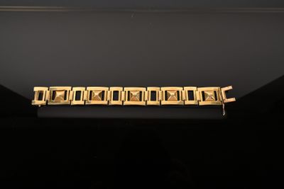 Bracelet Tank Or Jaune 750/1000 - Élégance Géométrique