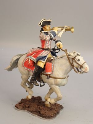 Figurines d'artistes - Louis XIV , 90 mm, Trompette à cheval…