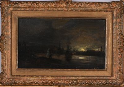 an image of a painting of a boat on a body of water