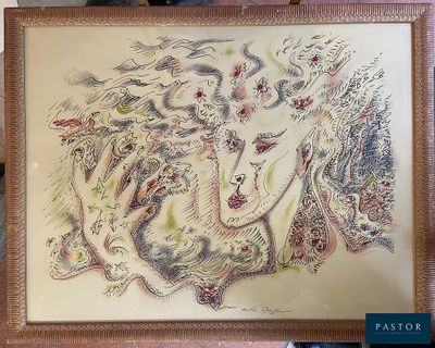 a picture of a drawing of a woman with a dragon on her back
